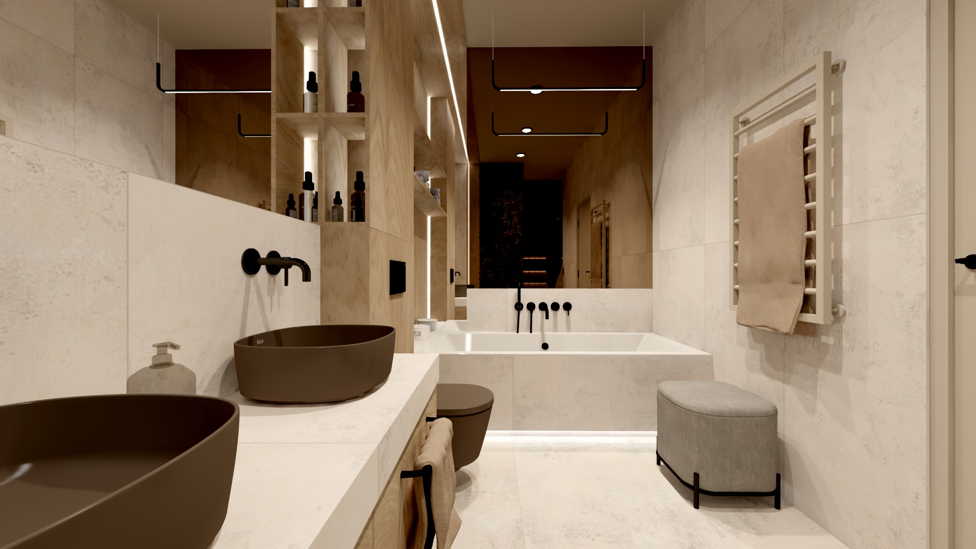 łazienka led nowoczesna