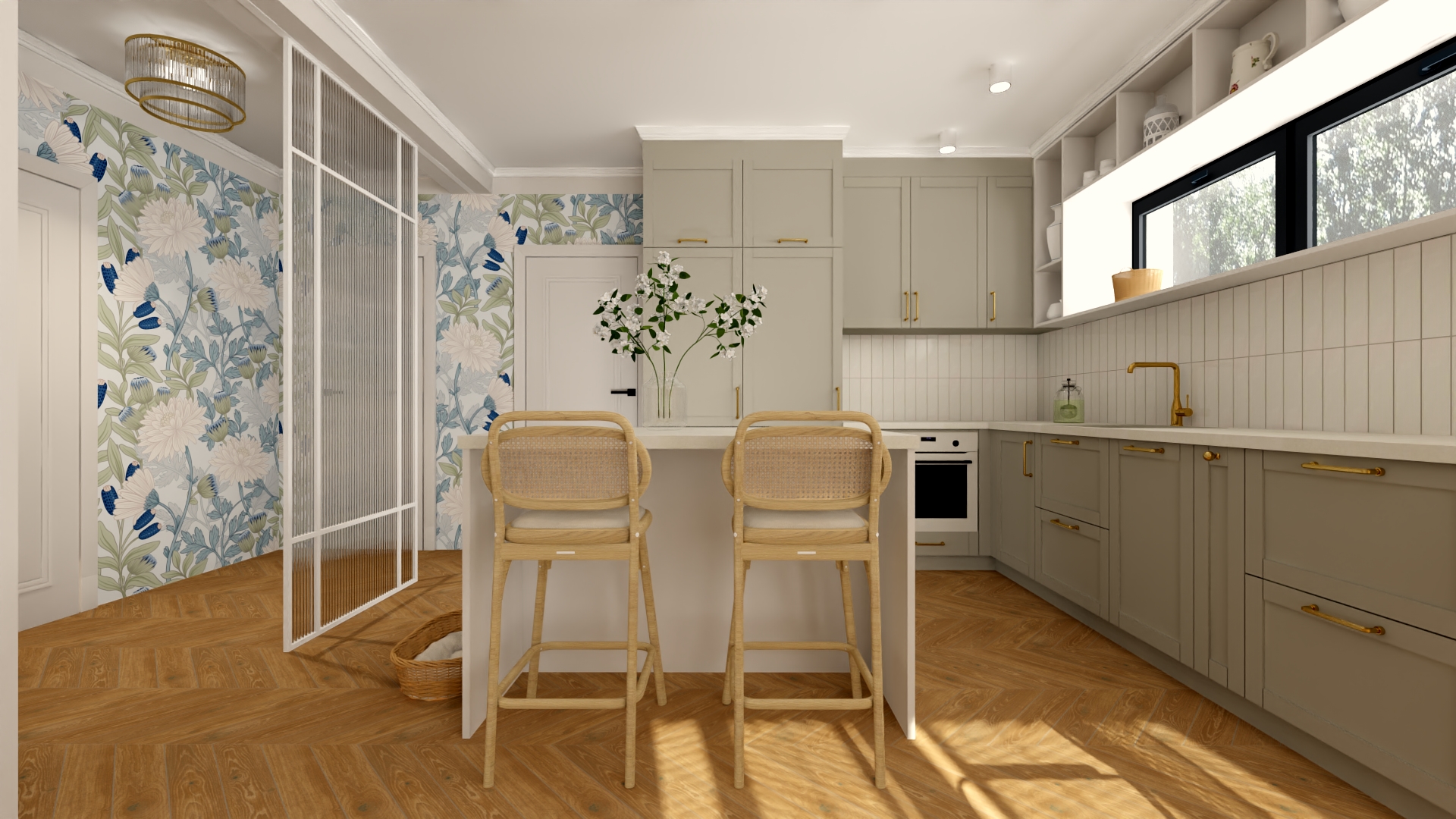 classic rattan tapeta