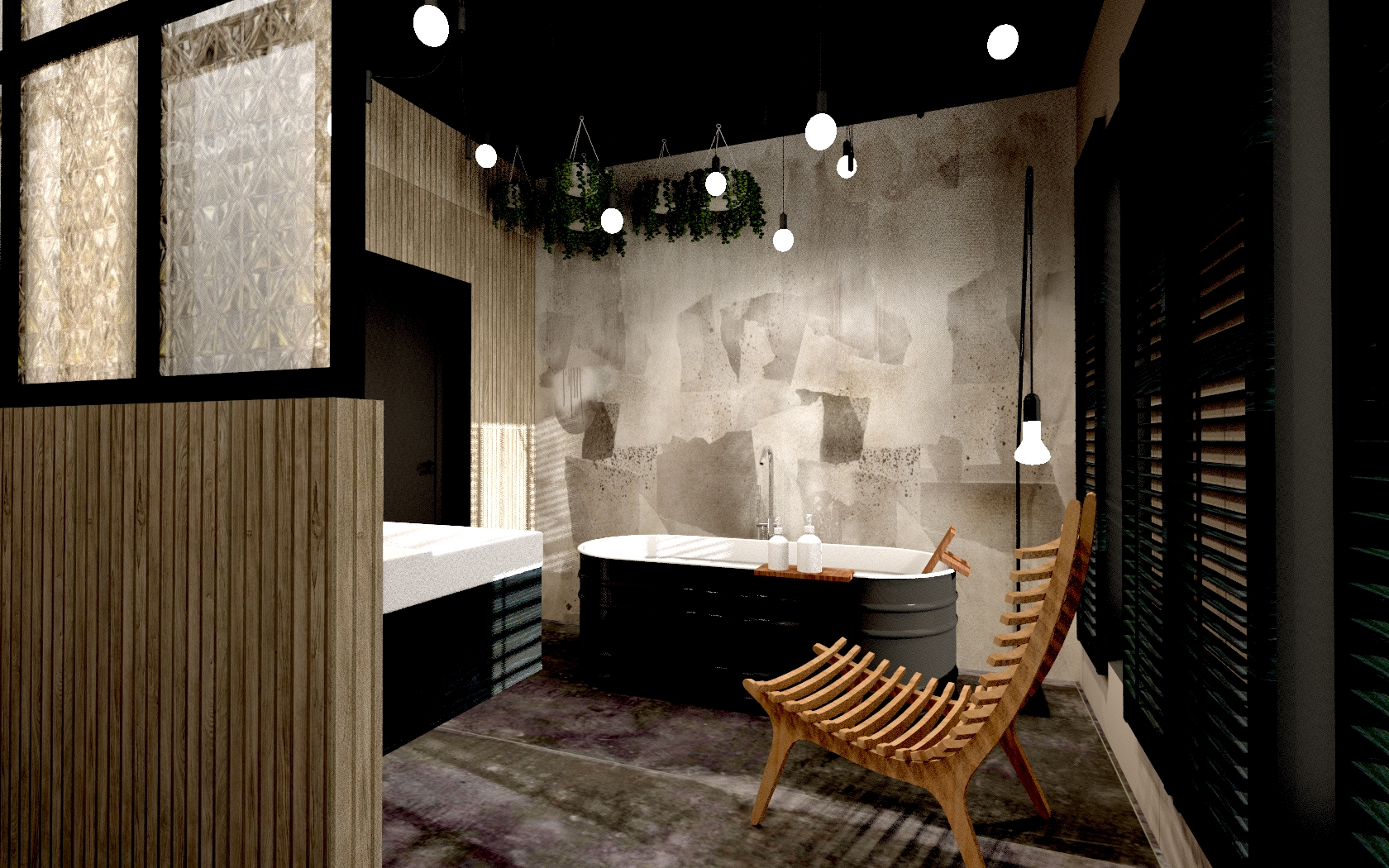 łazienka stal industrial